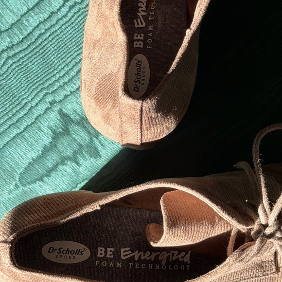 Dr. Scholl’s New Suede/Corduroy Texture Lace-up Wedgies - Picture 4 of 4